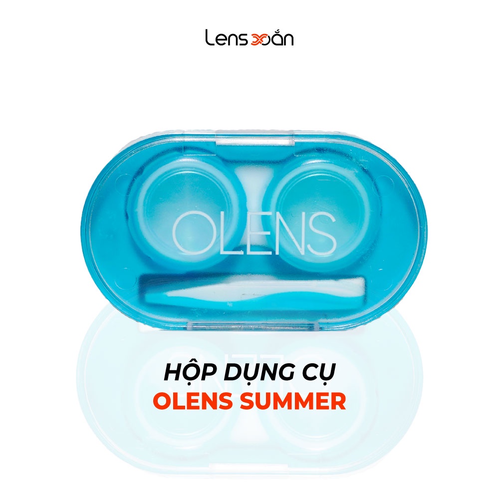 Hộp đựng kính áp tròng LENS XOẮN chính hãng OLENS bảo vệ mắt kèm dụng cụ gấp lens