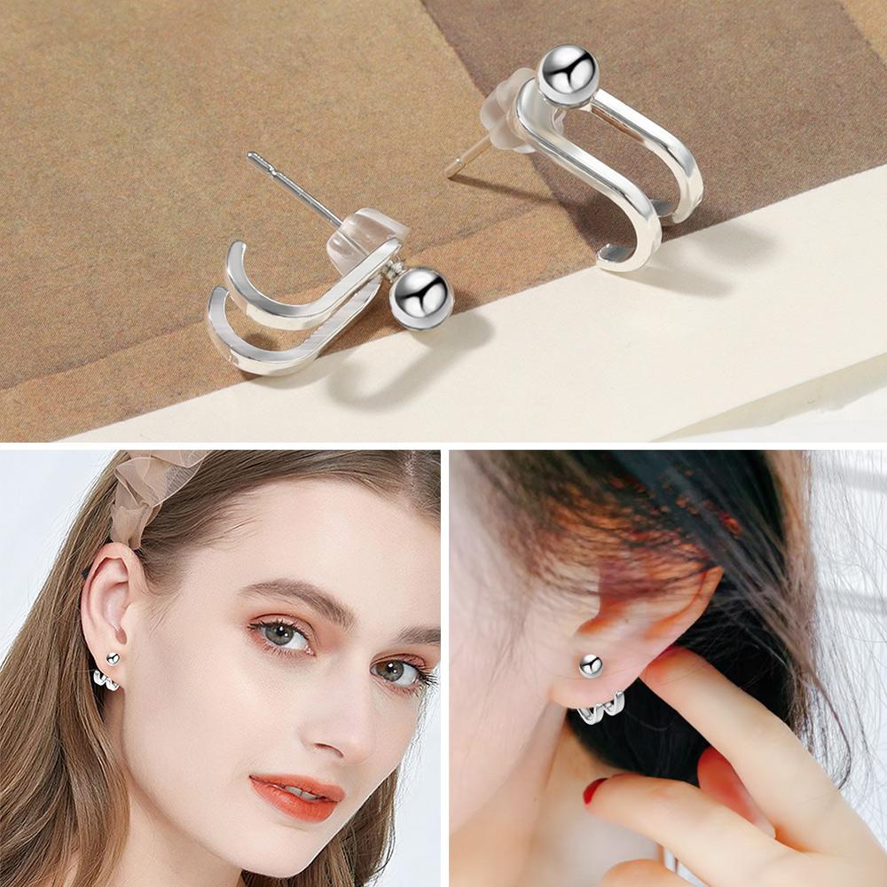 Khuyên Tai Thời Trang Loại C KENT1|Áo Thun Thiết Kế Đơn Giản Thời Trang Theo Phong Cách Hàn Quốc