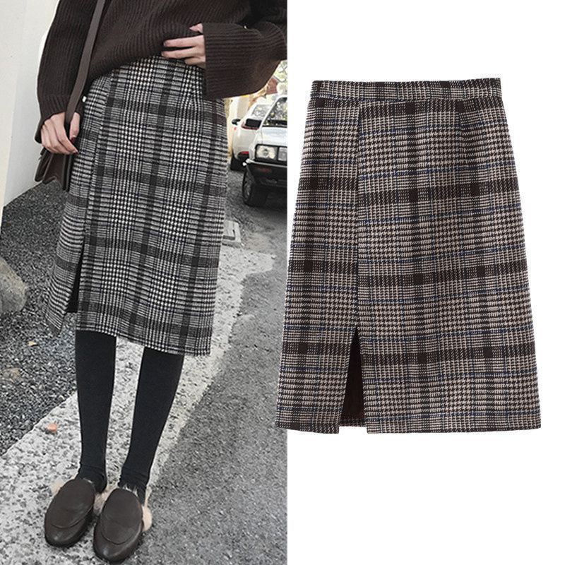 Chân váy họa tiết ca rô phong cách cổ điển thanh lịch dành cho nữ | BigBuy360 - bigbuy360.vn