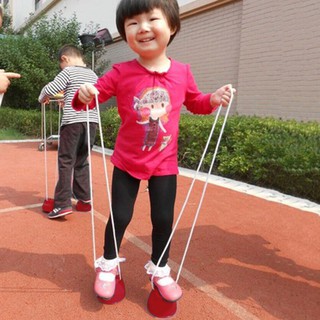 【Kiss】Kids Walk Stilt Jump Smile Face Outdoor Balance Training Toy