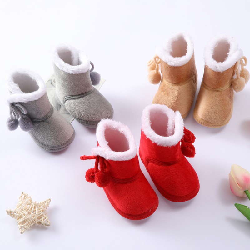 Giày bốt cổ cao đế mềm xinh xắn cho bé gái tập đi
