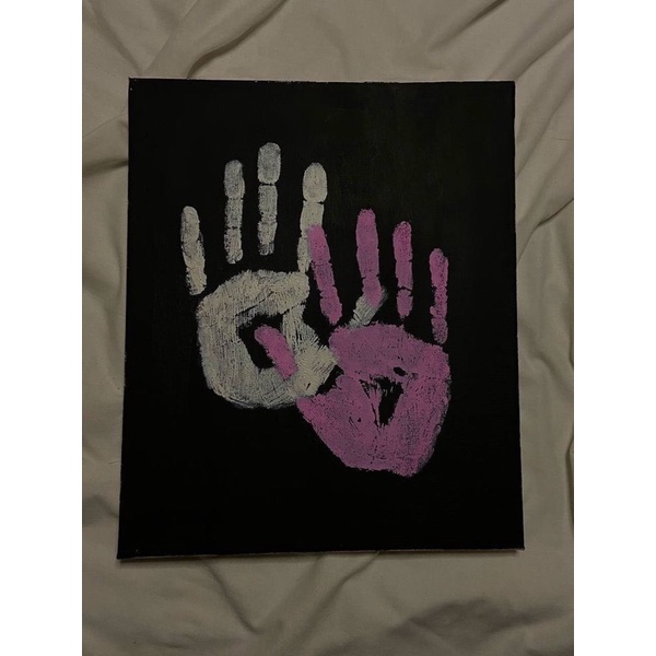 SET LÀM TRANH IN BÀN TAY DÀNH CHO COUPLE // DIY HAND PAINTING COUPLE