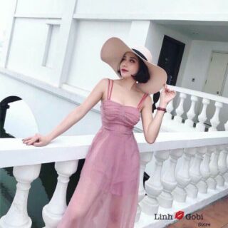 ĐẦM MAXI REN NHÚN BÔNG