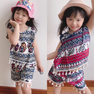 Bộ tole thổ cẩm cho bé gái thật xinh