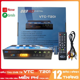 Đầu thu kỹ thuật số DVB T2 VTC-HD T201 xem truyền hình miễn phí trọn đời (hàng nhập khẩu)