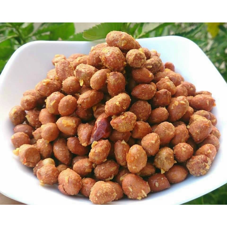 Đậu Phộng Rang Tỏi Ớt - Đậu Phông Giòn Giòn Ăn Là Mê - Hủ 500Gram