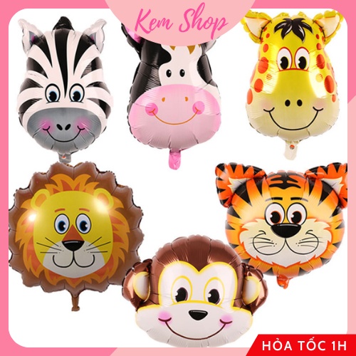 Bóng hình con vật, con thú chủ đề rừng xanh siêu ngộ nghĩnh đáng yêu vui nhộn trang trí sinh nhật cho bé - Kem Shop K228