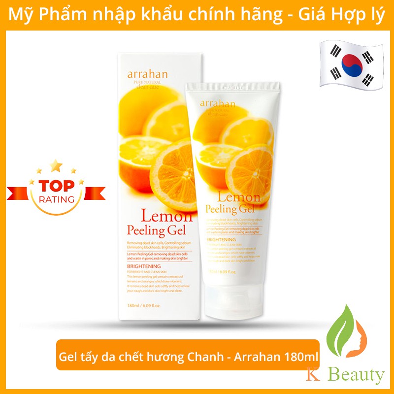 Gel tẩy da chết, tẩy tế bào chết hương chanh - Arrahan Lemon Peeling Gel - [Chính Hãng Hàn Quốc] - 180ml