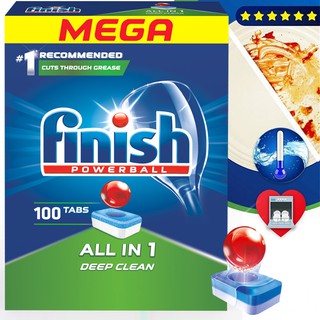 Viên rửa bát finish All in 1 hộp 100 viên (NK EU )