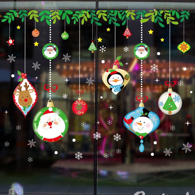 Decal trang trí noel rèm giọt nước Z112