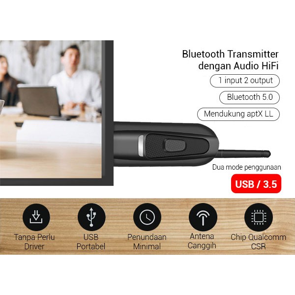 Usb Truyền Tín Hiệu Bluetooth Px-1100 No Driver 5.0 Hd