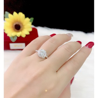 Nhẫn nữ mạ bạch kim cao cấp EKP834C