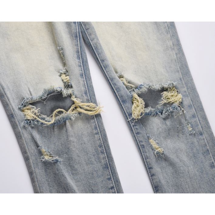 ⚡️[CHỈ 1 NGÀY] - Quần jeans nam rách gối skinny blue, quần bò nam rách gối | BigBuy360 - bigbuy360.vn