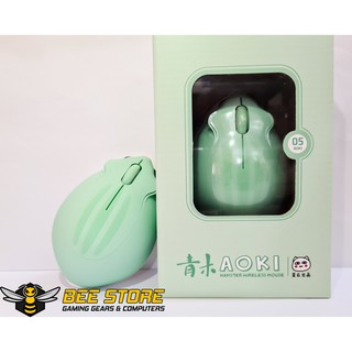 Chuột không dây AKKO Hamster - Aoki ( Màu Xanh lá cây )