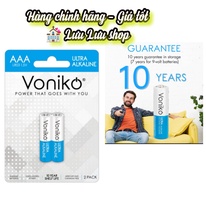 Pin Đũa Voniko Alkaline AAA cao cấp vỉ 2 viên (Trắng)