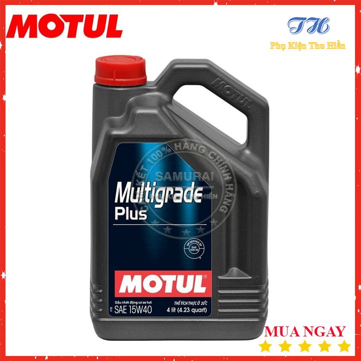 Nhớt Xe Hơi Motul Multigrade Plus 15W40 Bình 4 Lít - Hàng Chính Hãng