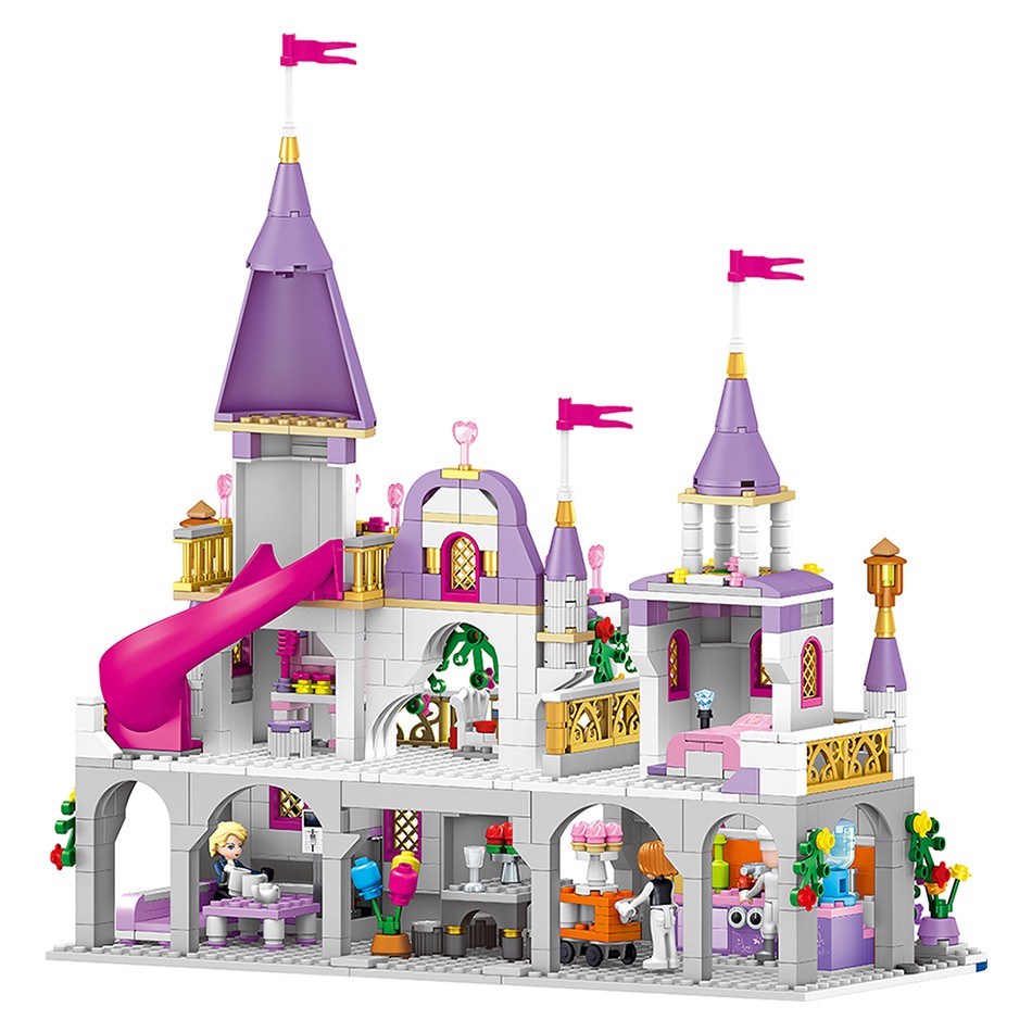 Set 731 mảnh đồ chơi lắp ráp Lego DIY họa tiết lâu đài công chúa Windsor dành cho bé