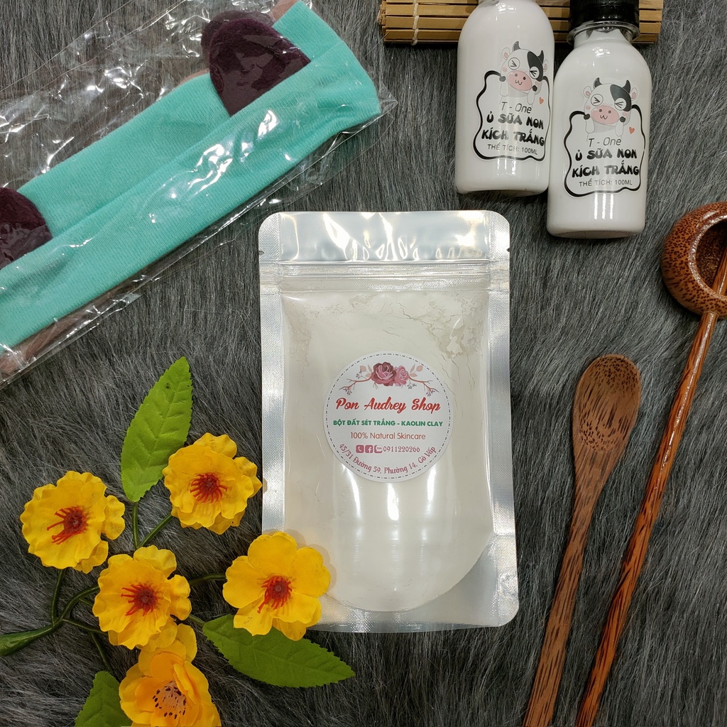Bột Đất Sét Xám / Xanh / Hồng / Trắng - Giảm Nhờn &amp; Thanh Lọc (Mặt nạ Handmade)