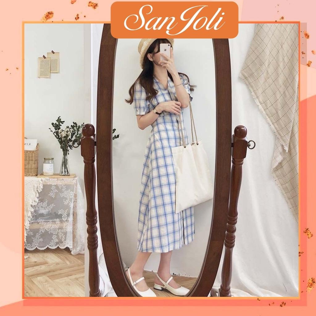 Dây Cột tóc(QUÀ TẶNG) tăm nhiều màu mix với Đầm Caro Xanh Đỏ Dài LOKOSA Váy dài qua gối Thiết Kế Dáng Dài Hai Dây VD046 | BigBuy360 - bigbuy360.vn