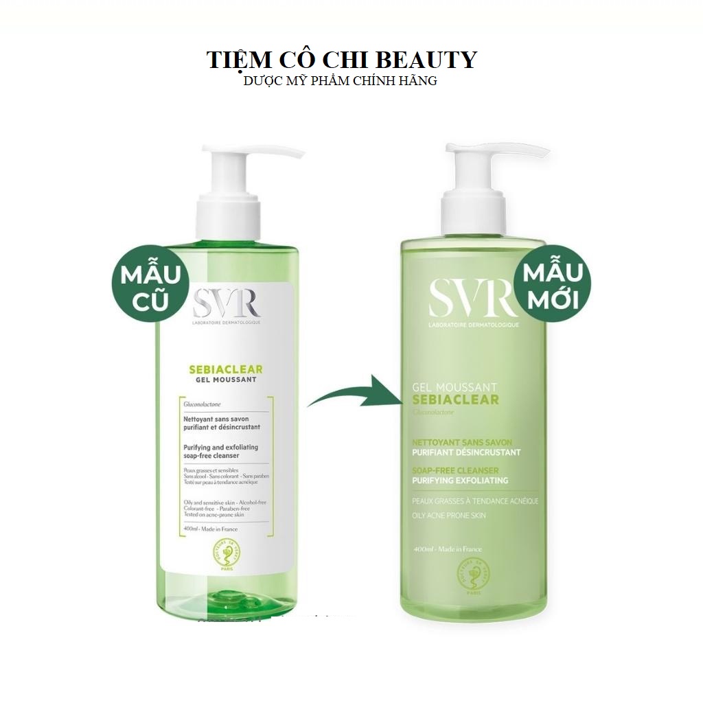 Sữa rửa mặt SVR Sebiaclear Gel Moussant cho da dầu mụn sạch sâu thông thoáng lỗ chân lông