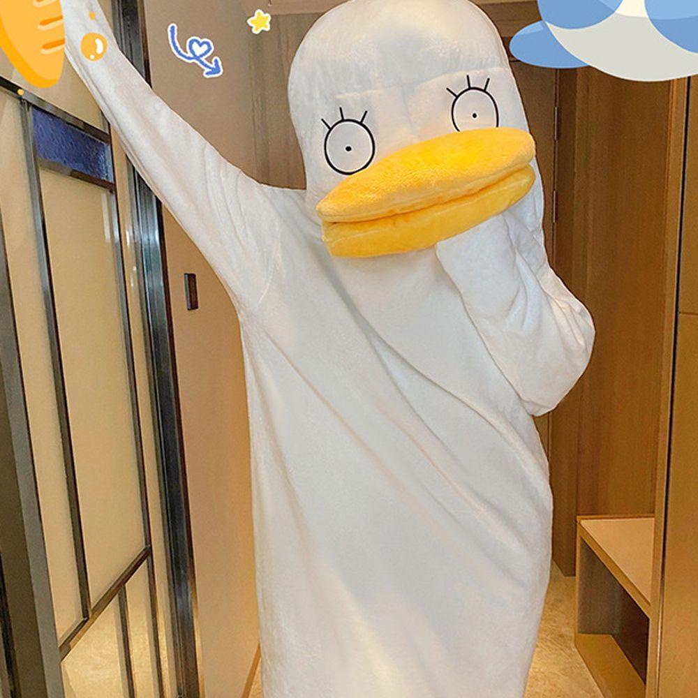 Bộ Đồ Ngủ Pijama 1 Món Bằng Vải Flannel Nhồi Bông Thiết Kế Ngộ Nghĩnh Cho Cặp Đô