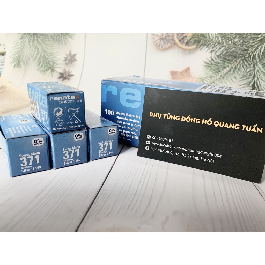 Viên Pin Đồng Hồ Renata 371 SR920SW - pin renata 920 - 371 vỉ 1 viên