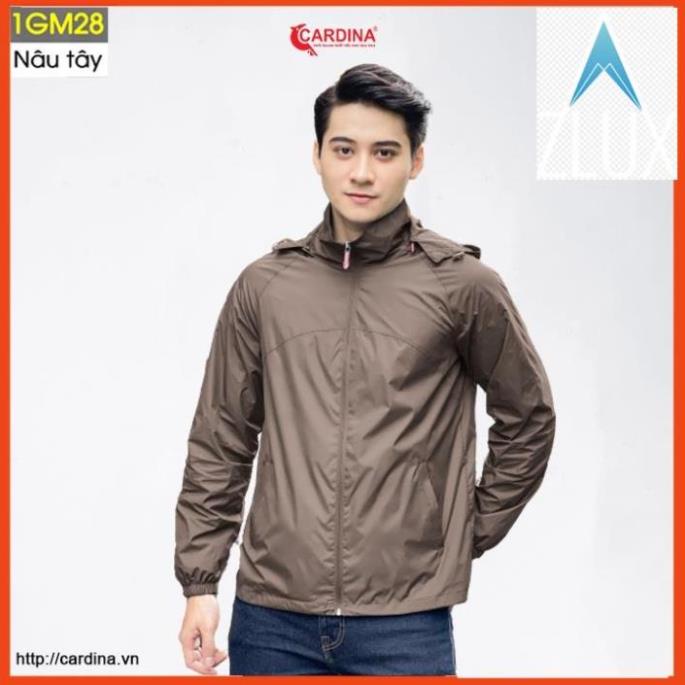 Áo gió nam CARDINA chất gió trơn 2 lớp lót lưới cao cấp dáng thể thao cản gió cản bụi chống nước 1GM -m98 a