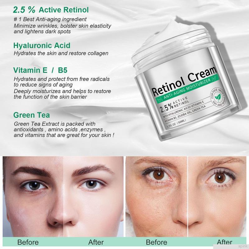 Kem Dưỡng Da Mặt Retinol 50ml Dưỡng Ẩm Chống Lão Hóa Làm Trắng Và Tái Tạo Làn Da