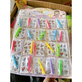 vỉ 20 bộ làm móc khoá sticker