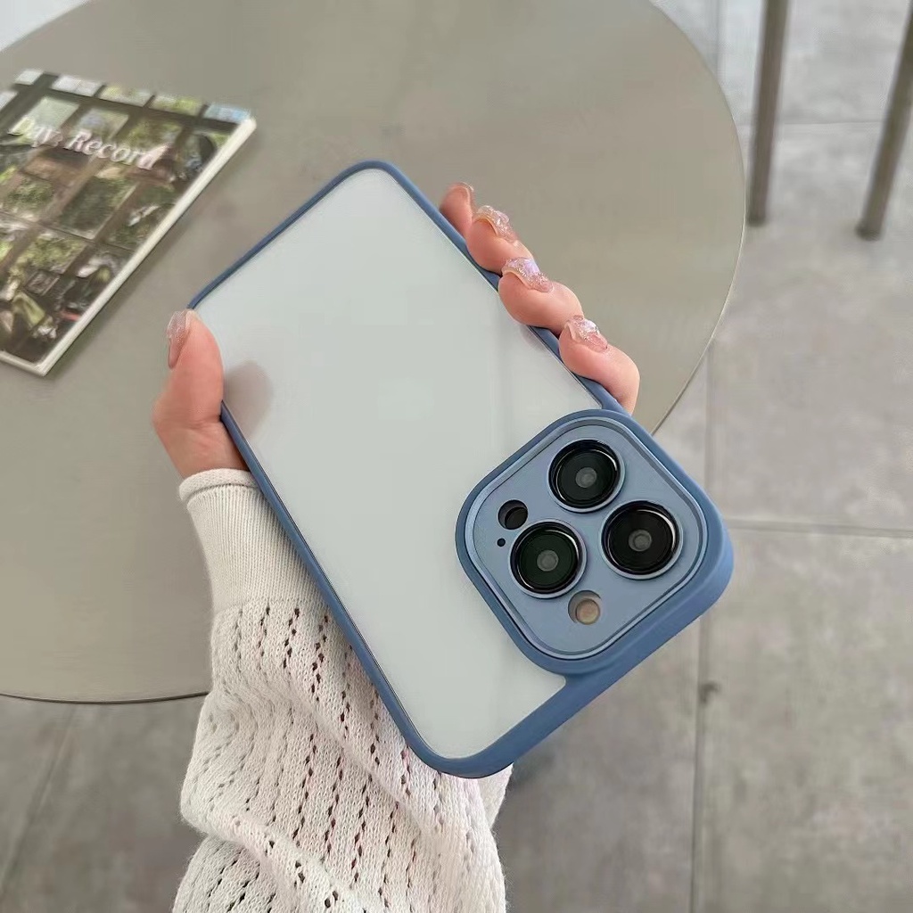 Ốp Điện Thoại iPhone 14 plus 13 12 11 Pro max case ốp lưng điện thoại iphone 14 promax Silicon acrylic Cứng Trong Suốt Chống Sốc Bảo Vệ camera Sang Trọng Cho