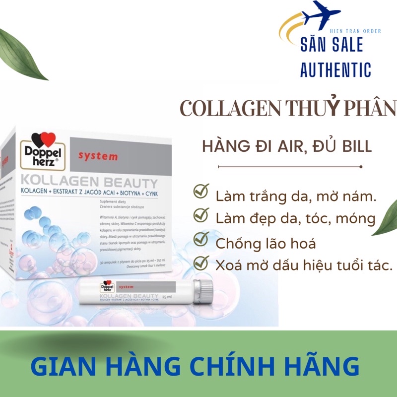 Collagen Thủy Phân Dạng nước Doppelherz Kollagen Beauty 30 ống x 25 ml - Săn sale, Đủ Bill
