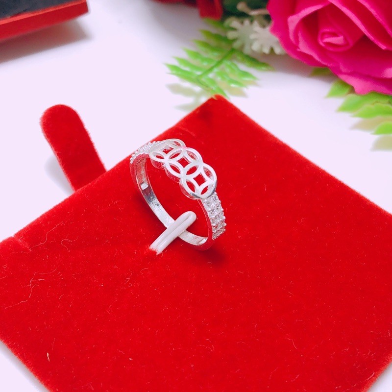 Nhẫn kim tiền bạc ta, nhẫn nữ bạc xinh xắn mẫu mới cực hót