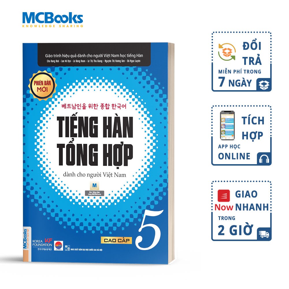 Sách - Tiếng Hàn Tổng Hợp Dành Cho Người Việt Nam Cao Cấp 5 Bản Đen Trắng - Kèm App Học Online
