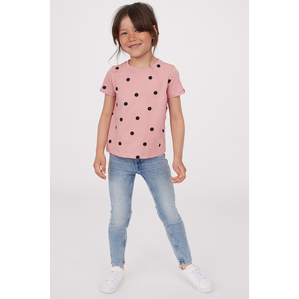 Quần jean HM skinny màu xanh nhạt mài 2 - 10y BG