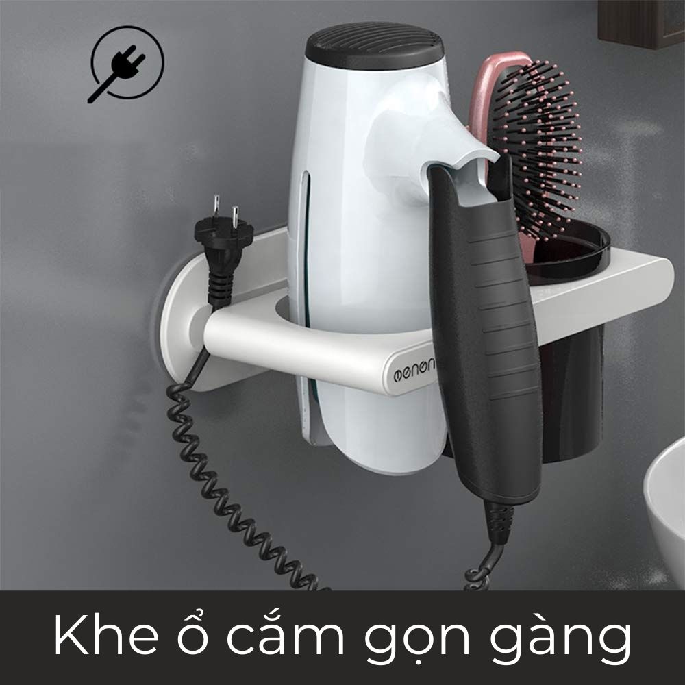 Kệ Để Đồ Nhà Tắm Cao Cấp OENON Chính Hãng, Giá Treo Máy Sấy Tóc Dán Tường Treo Nhà Tắm