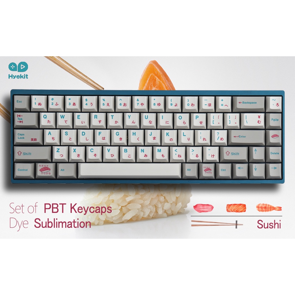 GMK keycaps, 124 phím keycaps cherry Cấu hình DYE-SUB Cá nhân hóa GMK Keycaps cho bàn phím cơ