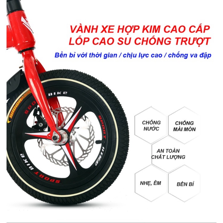 Xe đạp thể thao địa hình  mini trẻ em cao cấp gấp gọn điều chỉnh tốc độ vành đúc 20 inch X- Bik