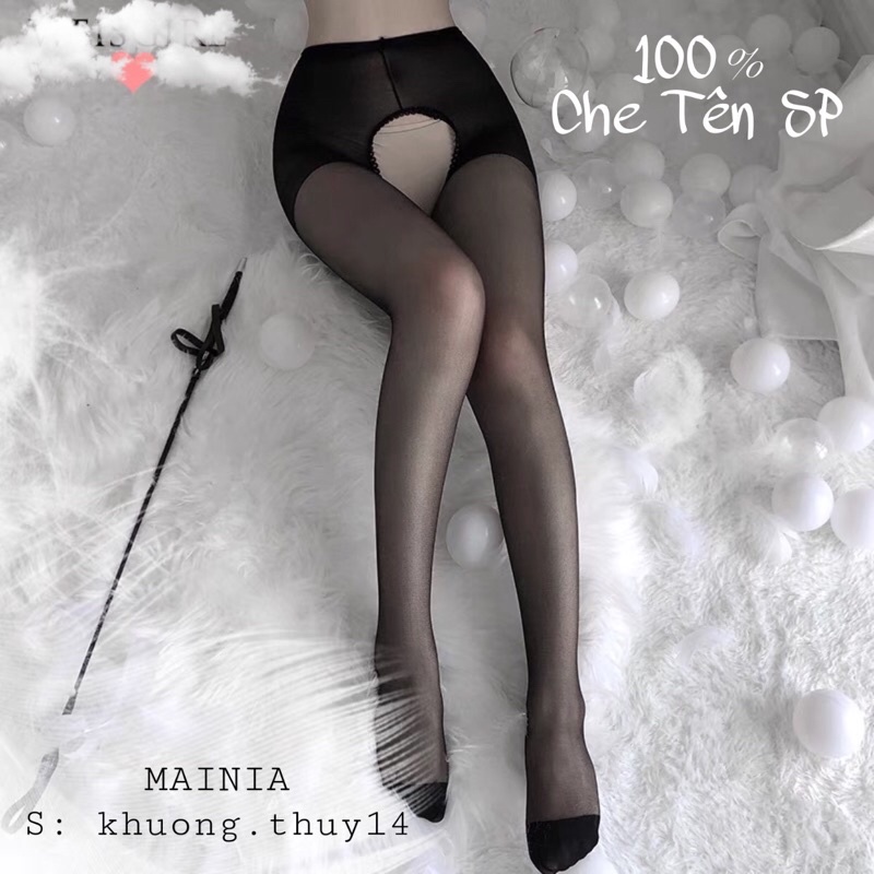 Quần Tất Xuyên Thấu Hở Đáy Sexy Quyến Rũ Freesize Màu Đen Mainia Shop