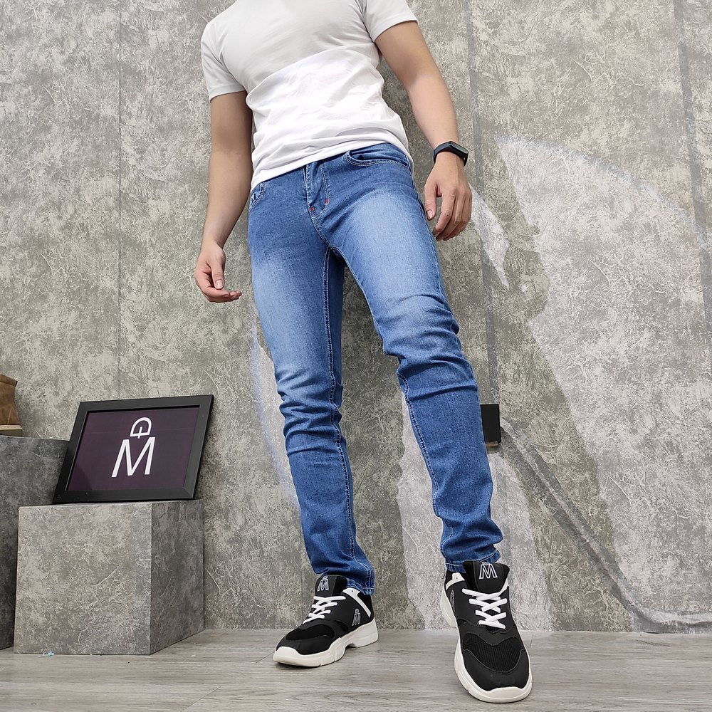 [Mã FAMALLT5 giảm 15% đơn 150K] Quần jean nam co giãn MĐ Q105 xanh nhạt loại tốt | BigBuy360 - bigbuy360.vn