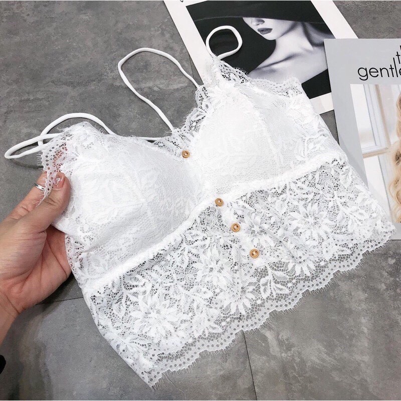 Áo bra ren khuy dây chéo ngực siêu quyến rũ 2404