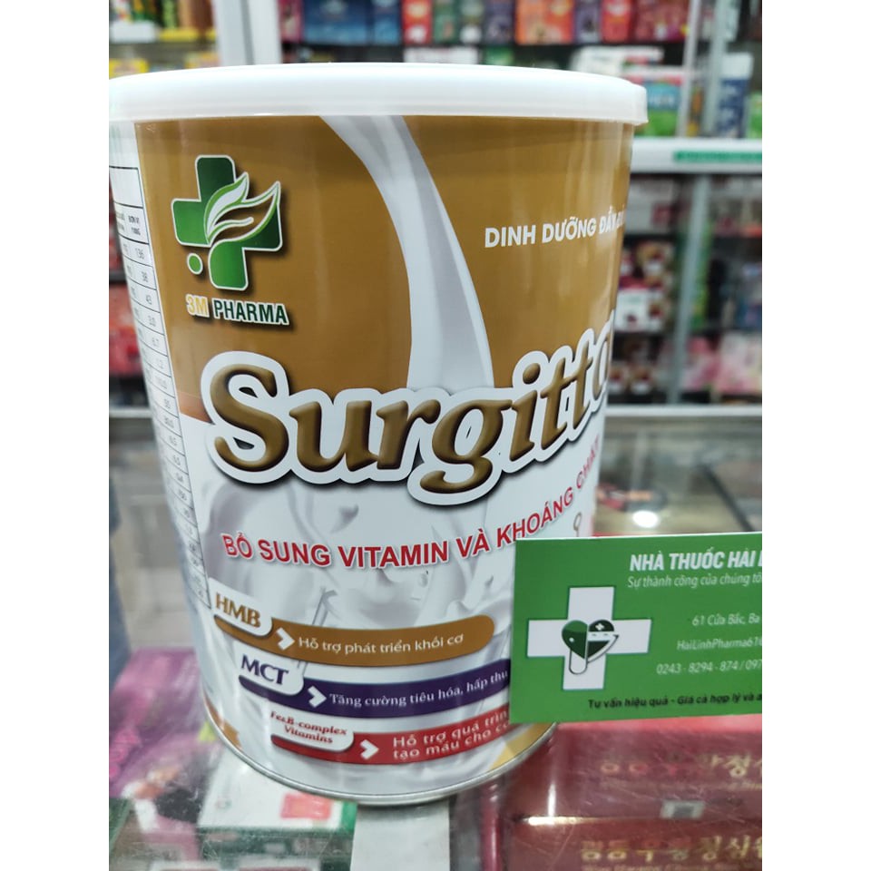 Sữa bột bổ sung dinh dưỡng Surgitta 3M⚡Nguyên liệu New Zealand⚡Hộp 900 &amp; 400g giúp bồi bổ cơ thể tăng cường sức đề kháng