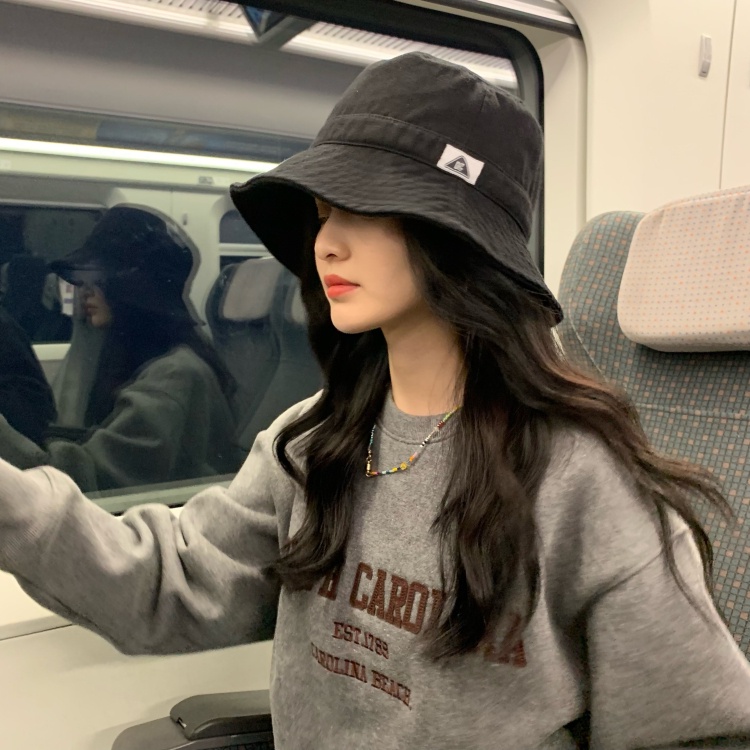 Mũ Bucket Cotton Chất Lượng Cao Màu Sắc Đơn Giản Thời Trang Xuân Hè Phong Cách Hàn Quốc Cho Nữ