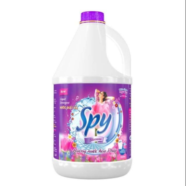 Nước giặt xả 2 trong 1 Spy tím can 3500 ml - Blossom hương nước hoa thương hiệu Thái Lan SX tại VN