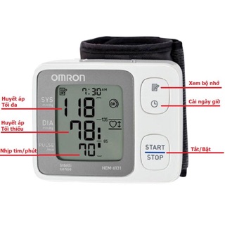 Máy đo huyết áp cổ tay Omron HEM-6131