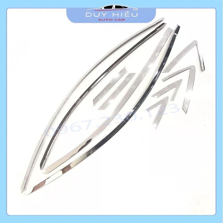 Bộ nẹp cong kính TOYOTA VIOS 2019-2020 phần trên chất liệu inox 304 không han gỉ