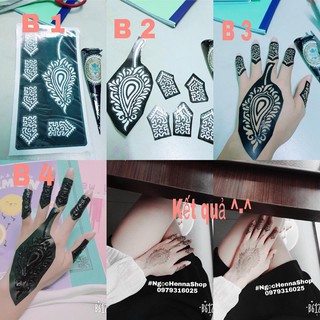 set khuôn vẽ henna