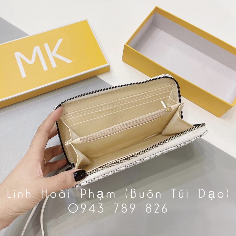 Ví nữ dài hoạ tiết kèm dây móc cầm tay fullbox (ảnh thật)