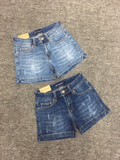 Quần short jean cào xước