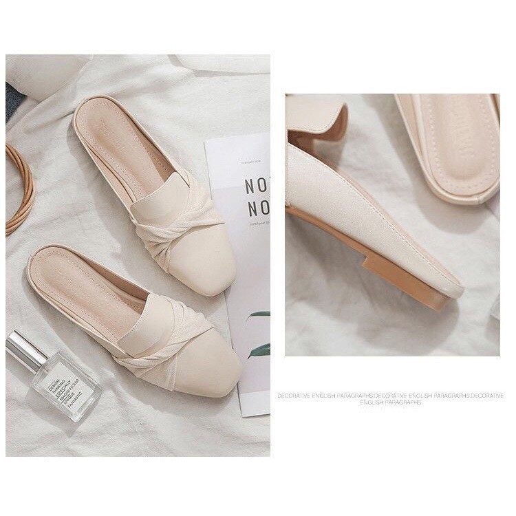 BEESHOES- GIAY SỤC NƠ DA NHUNG MŨI VUÔNG - SUC THỜI TRANG NỮ ĐẾ BỆT SIÊU ÊM VÀ MỀM MÀU KEM 2008027 | BigBuy360 - bigbuy360.vn