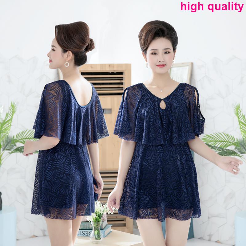 Đồ Bơi   Mảnh Ngắn Tay Cho Phụ Nữ Trung Niên